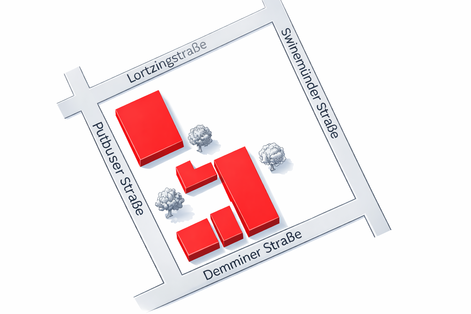 Lageplan Campus im Brunnenviertel