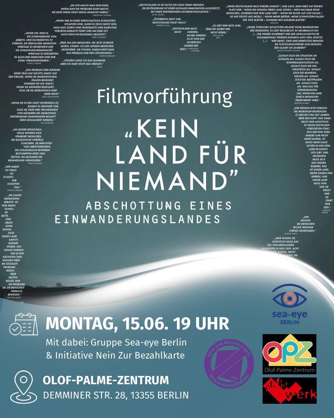 2026-06-15 Filmabend sea-eye Filmplakat Kein Land für Niemand