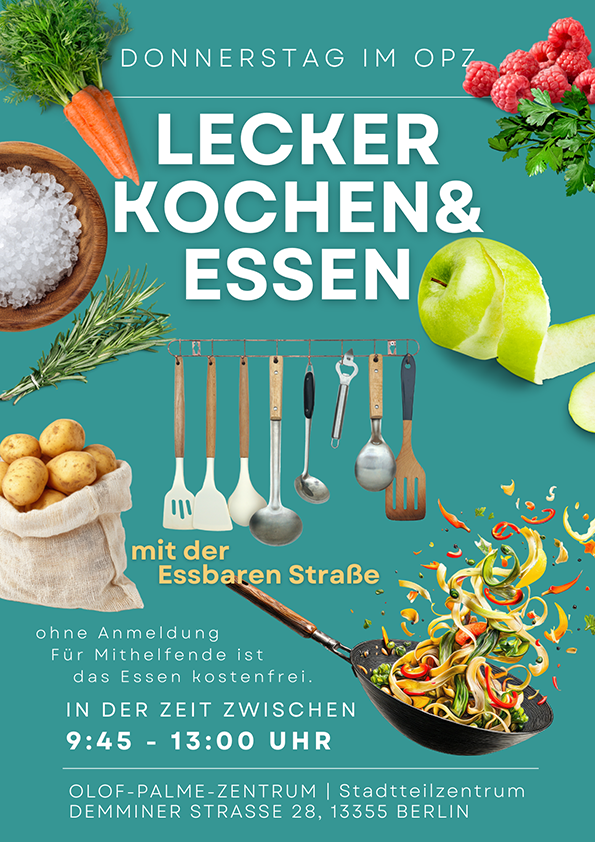 Essbare Straße Donnerstag im OPZ gemeinsames Kochen